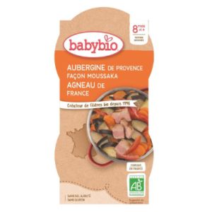 Babybio - Aubergine façon Moussaka Agneau français dès 8 mois - 2x200g