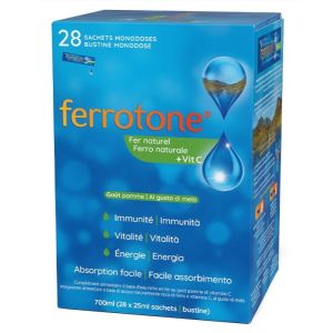 Ferrotone - Immunité, vitalité et énergie - 28 sachets monodoses