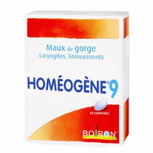 Homéogène 9 Maux de gorge Enrouements - 60 comprimés
