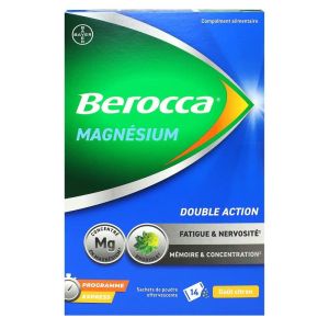 Berocca - Magnésium - 14 sachets de poudre effervescente