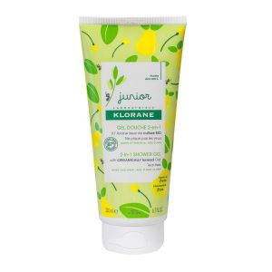 Klorane Junior - gel douche 2 en 1 parfum poire - 200 ml
