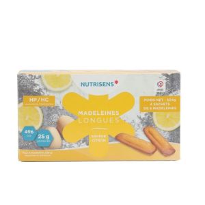 Nutrisens - madeleines longues HP/HC saveur citron - 4 sachets de 6 madeleines