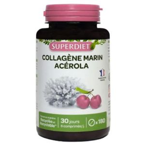 Superdiet - Collagène Marin Acérola - 180 comprimés