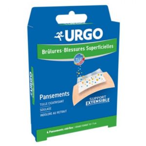 Urgo - Brûlures blessures superficielles - 4 pansements