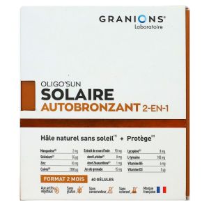 Granions - Oligo sun solaire autobronzant 2 en 1 - 60 gélules