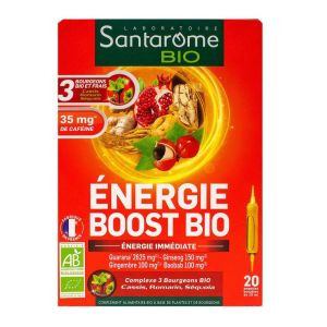Santarome Bio - Energie Boost Bio 20 ampoules Coup d'énergie immédiat