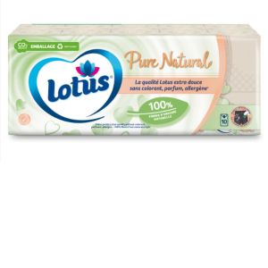 Lotus - Mouchoirs Pure naturel x10