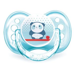 Luc & Léa - Sucette silicone symétrique Panda 6-18 mois