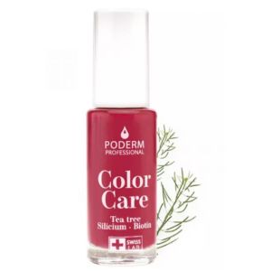 Poderm - Color Care vernis soin à ongles Tea Tree rouge rose - 8ml
