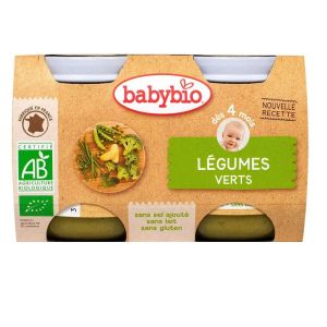 Babybio - Légumes verts - dès 4 mois - 2x130g