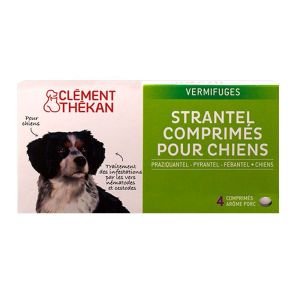 Clément-Thékan - vermifuges strantel pour chiens 4xcomprimés
