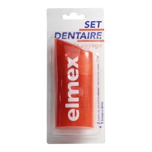 ELMEX Set dentaire de voyage 1 brosse à dents + 2 tubes de dentifrice