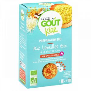 Good Goût Kidz - Riz lentilles bio à la noix de coco - 2 x 120 g