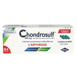 Ibsa- Chondrosulf arthrose de la hanche et du genou - 84 gélules