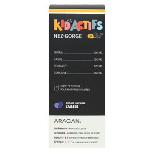 Synactifs - Aragan Kidactifs nez gorge arôme cassis - 125ml