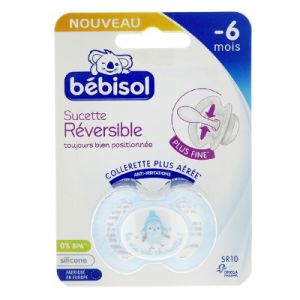 Bébisol - Sucette réversible silicone La vie est chouette 0-6 mois