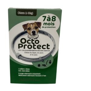 Elanco - Octo Protect collier antiparasitaires pour chiens jusqu'à 8kg - 1 collier