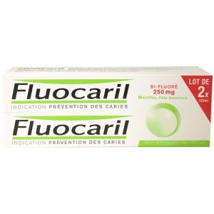 Fluocaril - Pâte dentifrice bi-fluoré 250 mg Menthe - 2 x 125 ml