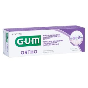 GUM - Gel dentifrice fluoré Ortho menthe verte - 75 ml