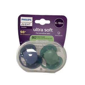 Philips Avent - Sucettes Ultra Soft 6-18mois - lot de 2 Sucettes