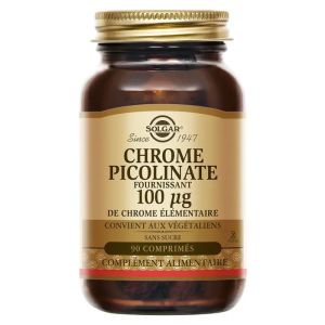 Solgar - Chrome Picolinate 100 µg Maintien Glycémie - 90 comprimés