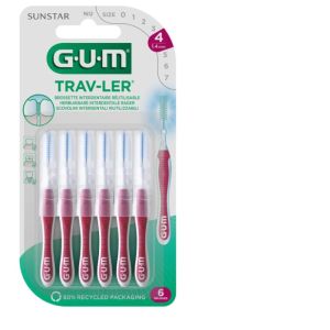 Gum - Brossette interdentaire - Taille 4 - 1,4mm - 6 brossettes
