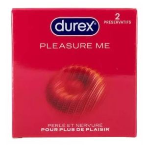 Durex - Pleasure Me Préservatifs perlé et nervuré - 2 préservatifs