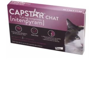 Elanco - Capstar chat 11.4mg Nitenpyram 6 Comprimés