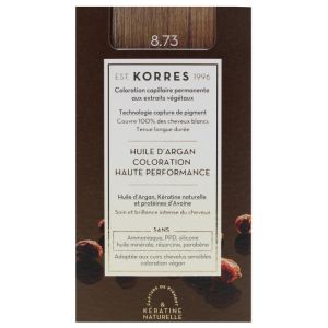 KORRES - Coloration permanente 8.73 - Doré Caramel