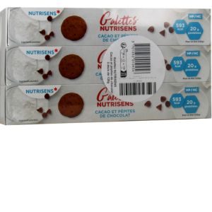 Nutrisens - Galettes Cacao et pépites de chocolat  - 3x125g