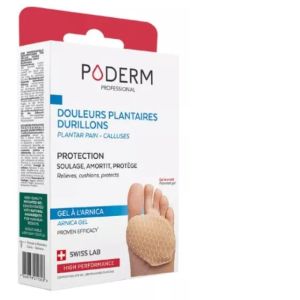 Poderm Professional - 2 Protections en Gel d' Arnica Breveté Douleurs Plantaires et Durillons