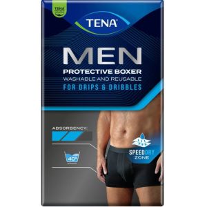 Tena - Boxer de Protection Lavable Noir Taille L - 1 Unité