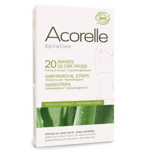 Acorelle - bandes de cire froide - 20 bandes