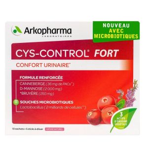 Arkopharma - Cys-Control Fort Confort urinaire - 10 sachets + 5 sticks à diluer
