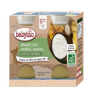 Babybio - Brassé Coco / Mangue / Ananas - 2x130g