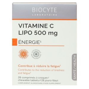 Biocyte - Vitamine C lipo 500mg - 28 comprimés a croquer