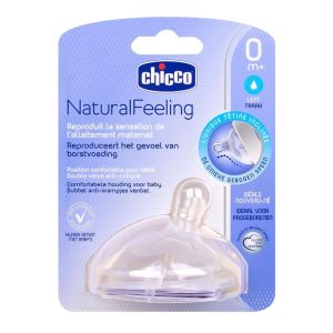 Chicco - Tétine NaturalFeeling 0 mois et plus flux lent - 1 tétine