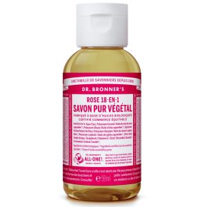 Dr. Bronner's - Savon liquide pure végétal 18-en-1 - Rose - 59ml