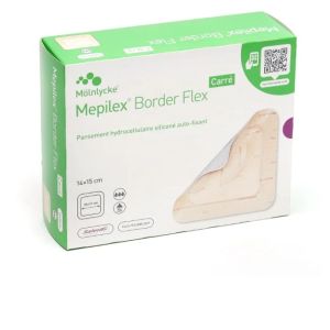 Mepilex - Border Flex Carré Pansement hydrocellulaire 10 unités 14x15cm