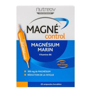 Nutreov - Magné Control magnésium marin - 20 ampoules buvables
