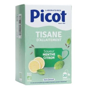 Picot - Tisane d'Allaitement Saveur Menthe Citron - 20 Sachets