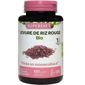 Superdiet - Levure de riz rouge bio - 120 gélules