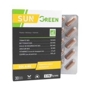 SYNActifs - SUNGreen - 30 gélules d'origine végétales