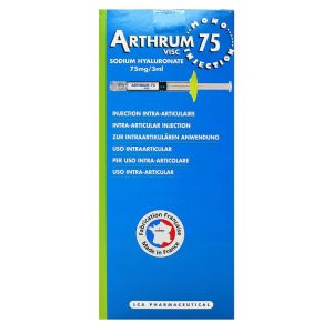 Arthrum visc sodium hyaluronate  Mono injection - 1 Seringue 75mg/3ml