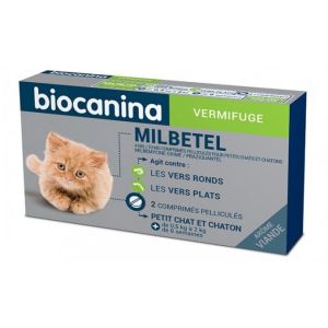 Biocanina milbetel vermifuge petit chat et chaton - 2 comprimés