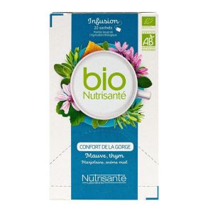 Nutrisanté - Infusion Bio Confort de la gorge - 20 sachets