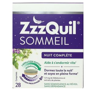 ZzzQuil Sommeil - Nuit complète - 28 comprimés