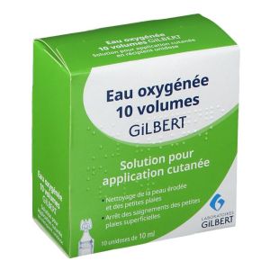 Gilbert - Eau oxygénée 10 volumes - 10 unidoses de 10 ml
