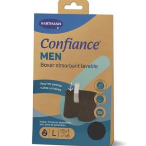 Hartamann - Confiance Men Boxer absorbant lavable TailleL - 1 boxer + 5 inserts absorbants