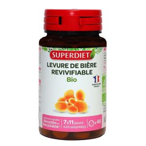 Superdiet - Levure de bière revivifiable bio - 45 comprimés